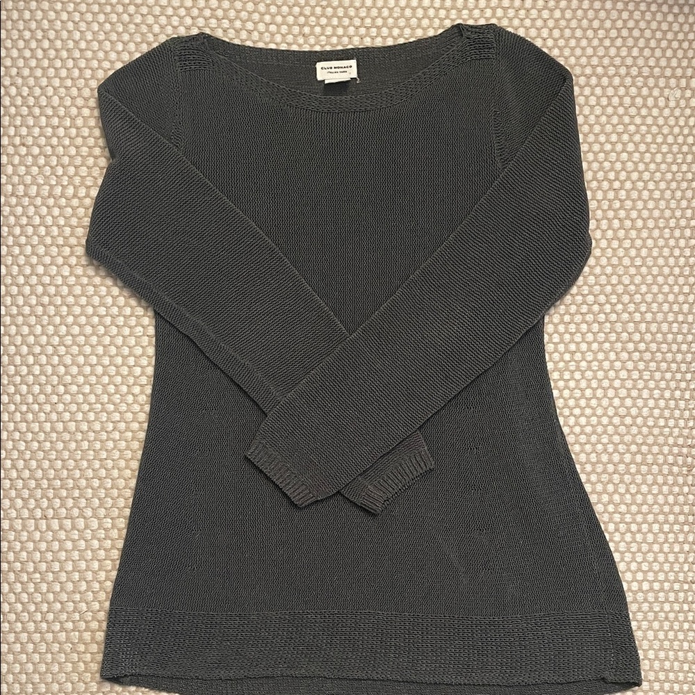 Club Monaco Charcoal/Dark Grey Boat Neck Sweater